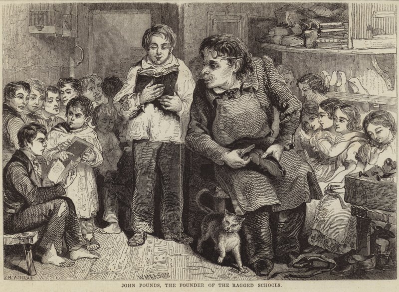 John Pounds, der Gründer der Armenschulen von English School