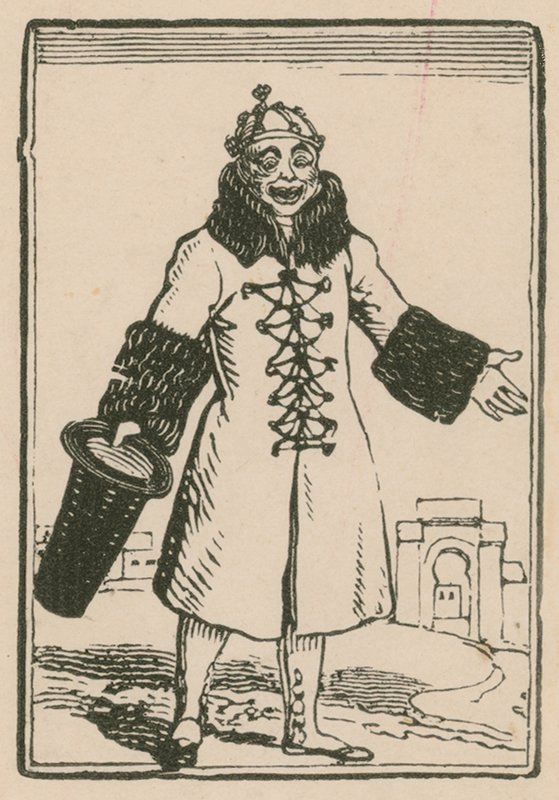 Joseph Grimaldi als Clown singt 