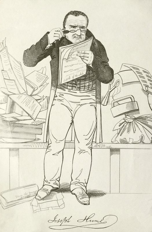 Joseph Hume, schottischer Arzt, Politiker und radikaler Abgeordneter von English School