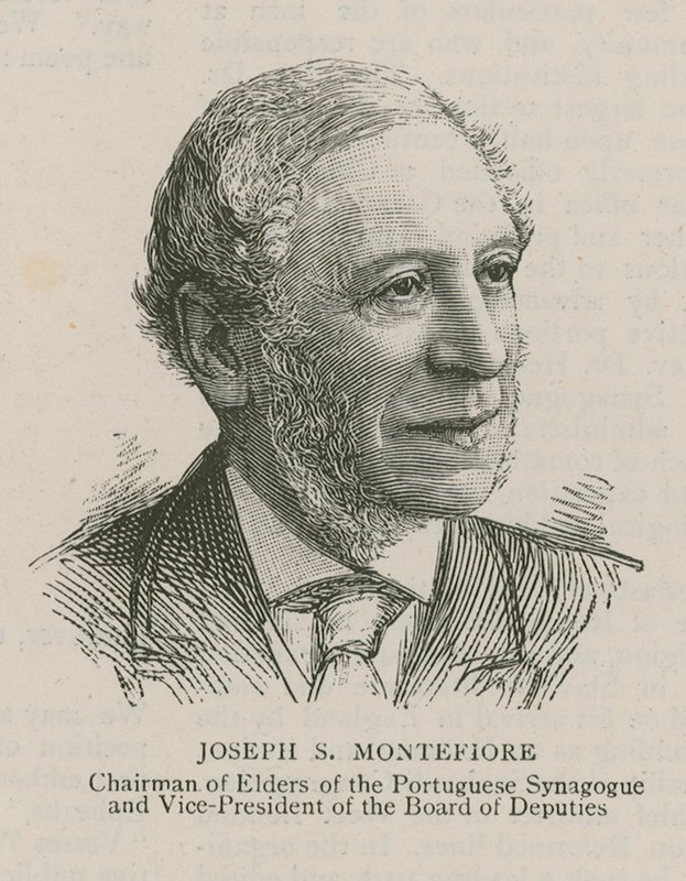 Joseph S Montefiore, Vorsitzender der Ältesten der portugiesischen Synagoge und Vizepräsident des Board of Deputies von English School
