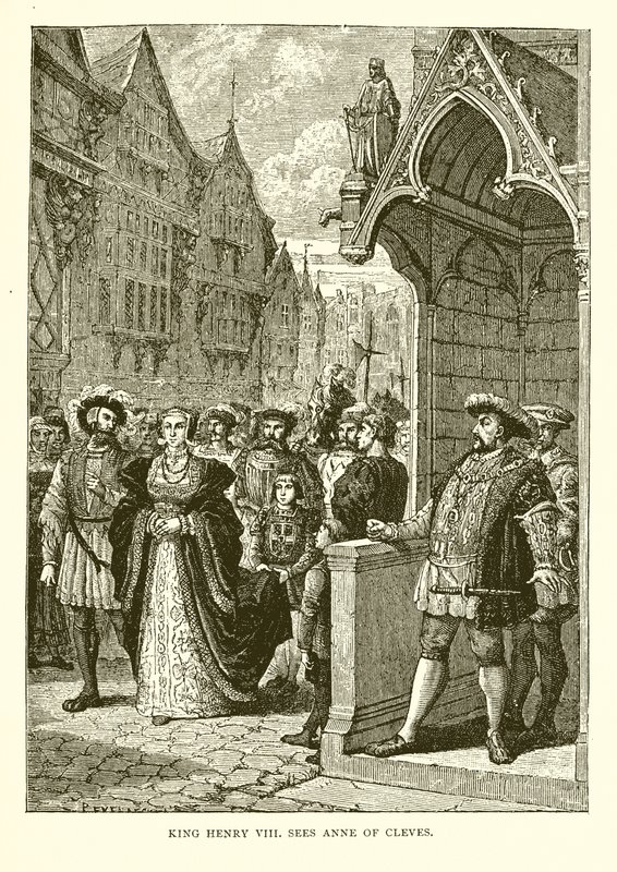 König Heinrich VIII. sieht Anne von Kleve von English School