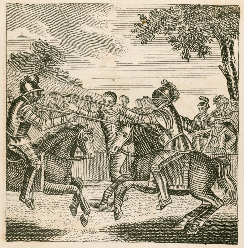 König Richard II. verhindert das Duell zwischen den Herzögen von Hereford und Norfolk von English School