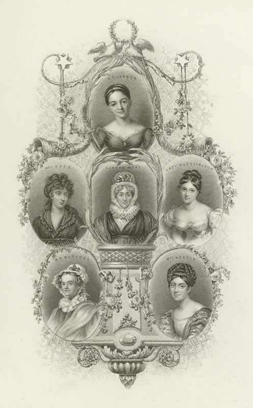 L E Landon, Mrs Opie, Hannah More, Lady Blessington, M R Mitford, Mrs Norton von English School