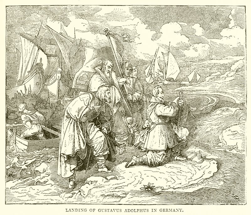 Landung von Gustav Adolf in Deutschland von English School