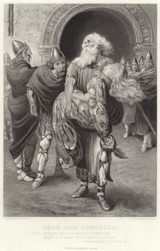 Lear und Cordelia, König Lear, Akt V, Szene III von English School