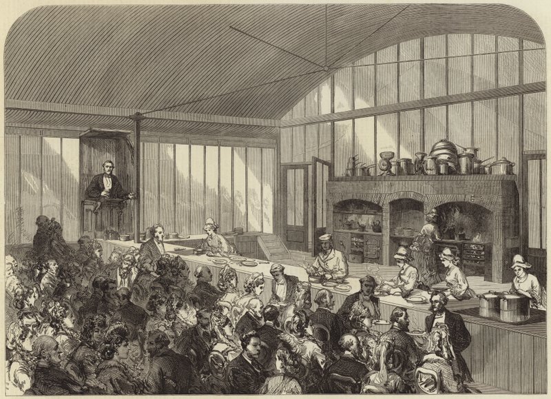 Vortrag über Kochkunst auf der Internationalen Ausstellung von English School