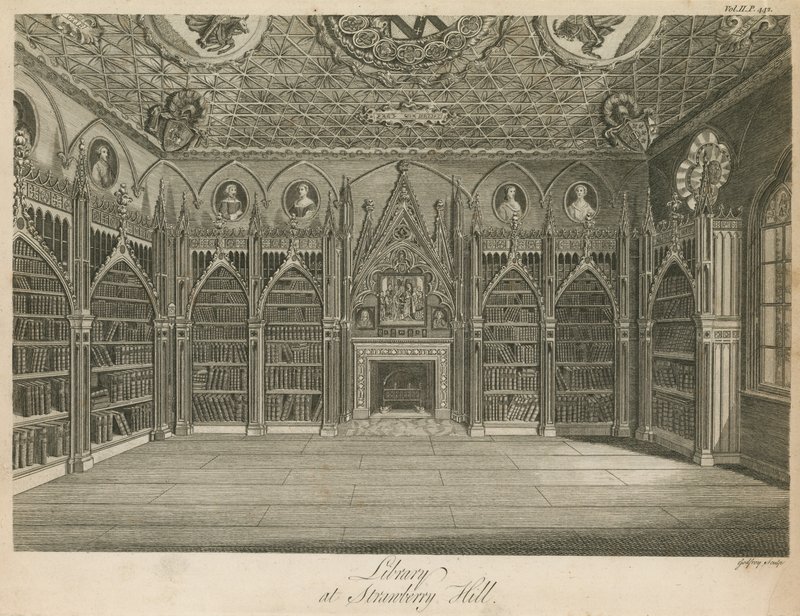 Bibliothek in Strawberry Hill, London von English School