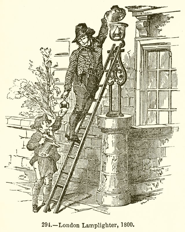 Londoner Laternenanzünder, 1800 von English School