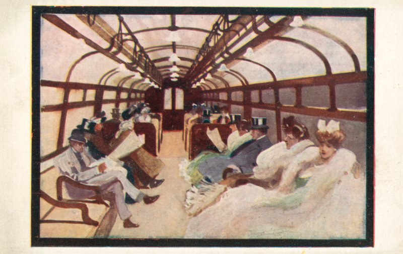 Passagiere der Londoner U-Bahn auf den Bakerloo- und Piccadilly-Linien von English School