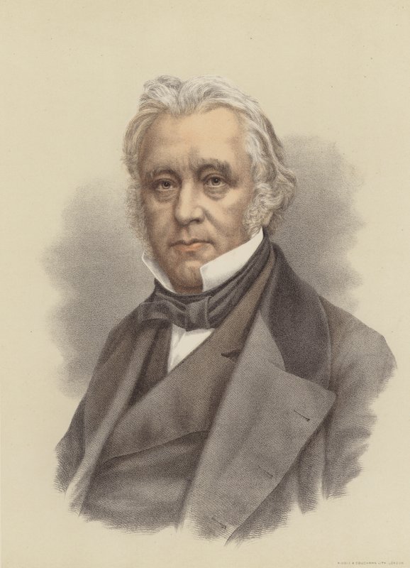 Lord Macaulay, britischer Historiker und Politiker (Farblithografie) von English School