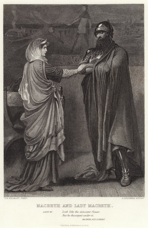 Macbeth und Lady Macbeth, Macbeth, Akt I, Szene V von English School