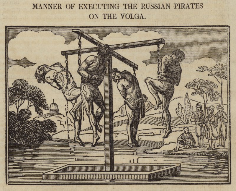 Art der Hinrichtung der russischen Piraten an der Wolga von English School