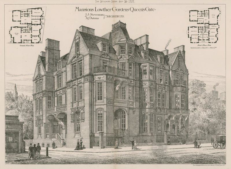 Mansions Lowther Gardens, Queens Gate, Kensington von English School