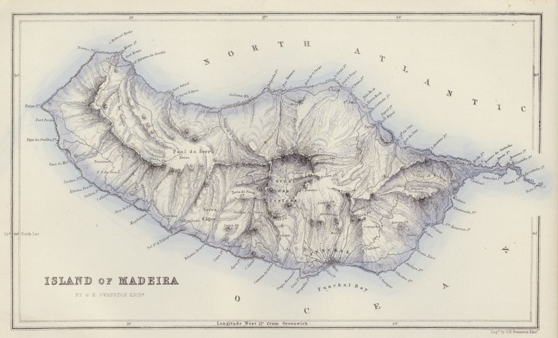 Karte: Insel Madeira, von G H Swanston, Edinburgh von English School
