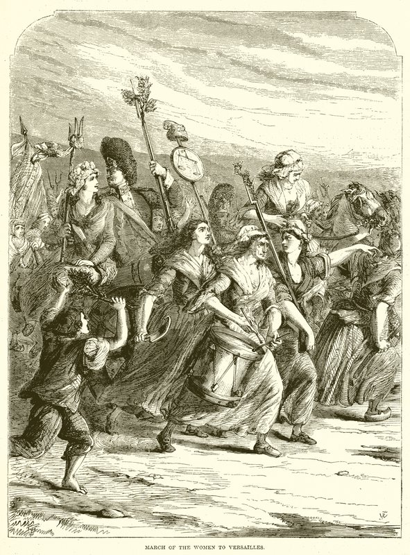 Marsch der Frauen nach Versailles von English School