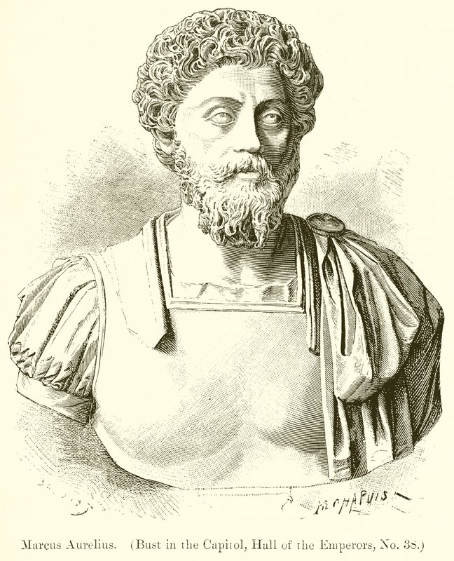 Marcus Aurelius (Büste im Kapitol, Halle der Kaiser, Nr. 38) von English School