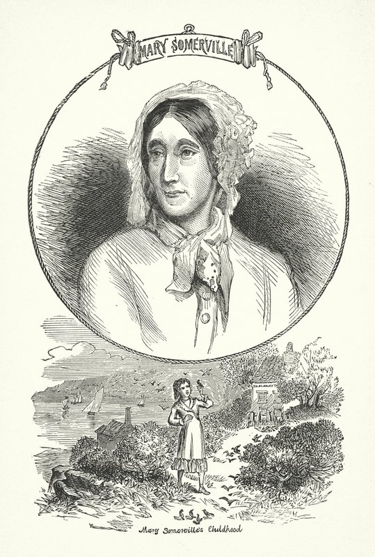 Mary Somerville, schottische Wissenschaftlerin und Schriftstellerin (Stich) von English School