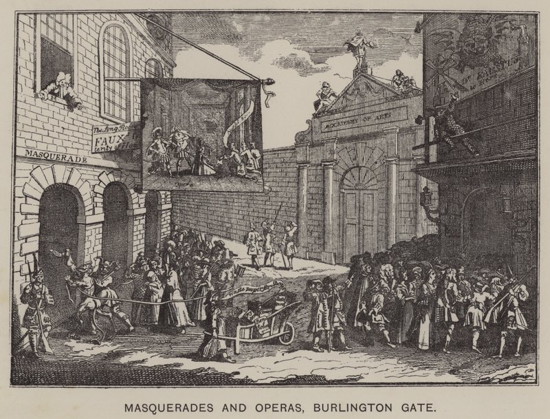 Maskeraden und Opern, Burlington Gate von English School