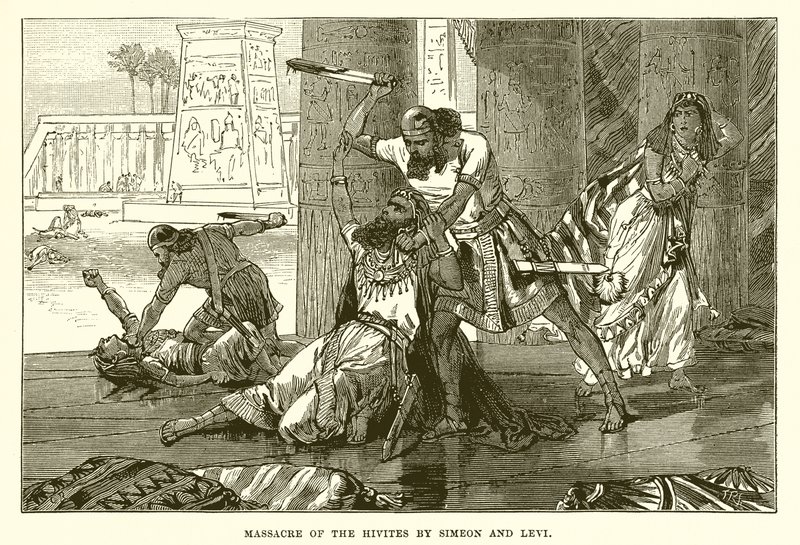 Massaker an den Hiwitern durch Simeon und Levi von English School