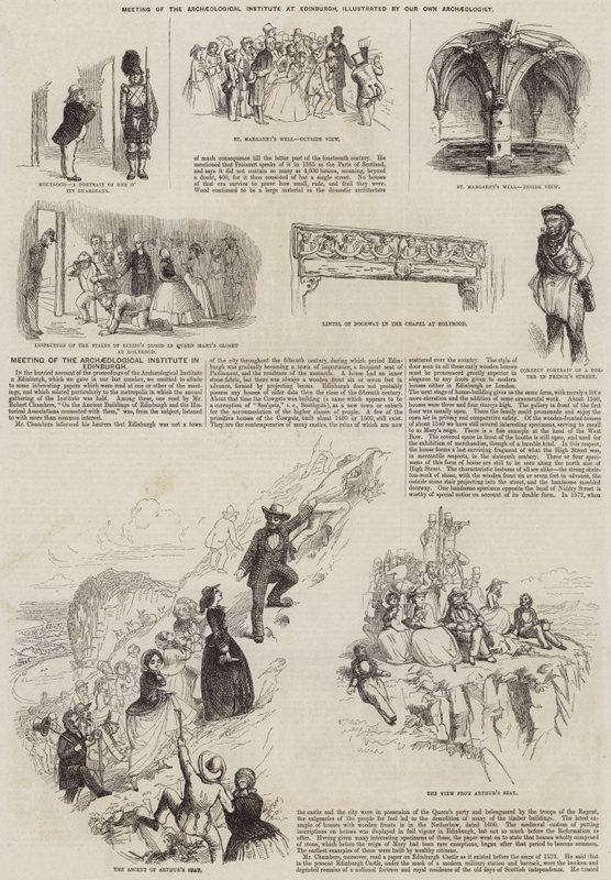 Treffen des Archäologischen Instituts in Edinburgh (Gravur) von English School