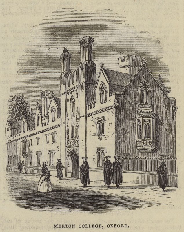 Merton College, Oxford (Gravur) von English School