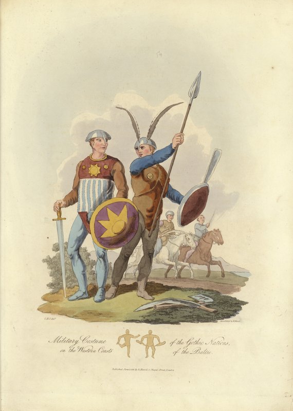 Militärische Kostüme der gotischen Nationen an der Westküste der Ostsee von English School