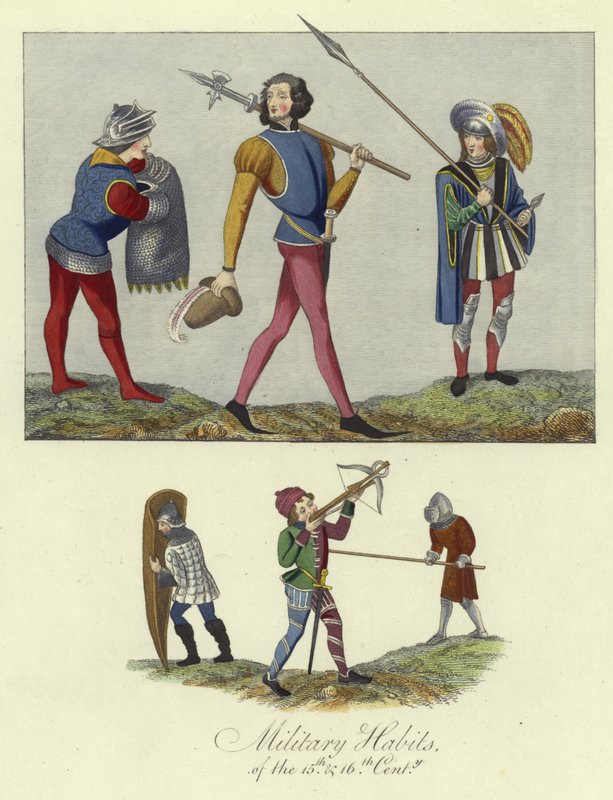 Militärische Gewohnheiten des 15. und 16. Jahrhunderts von English School