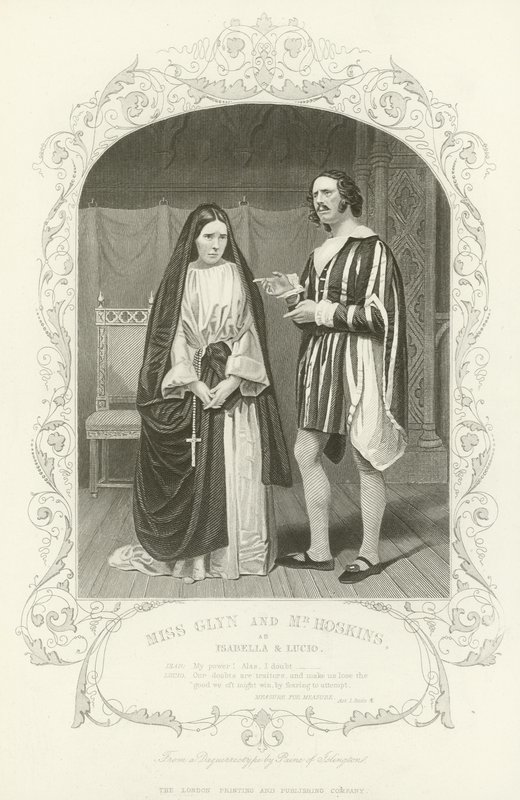 Miss Glyn und Mr. Hoskins als Isabella und Lucio, Maß für Maß von English School