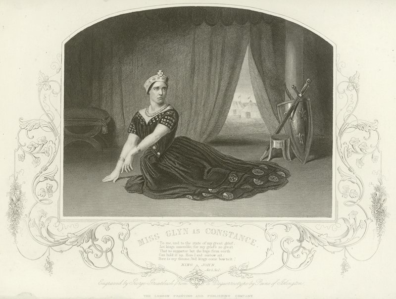 Miss Glyn als Constance, König Johann, Akt III, Szene I von English School