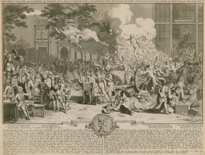 Denkmal, der Nachwelt geweiht, zur Erinnerung an die unglaubliche Torheit des 20. Jahres des 18. Jahrhunderts von English School