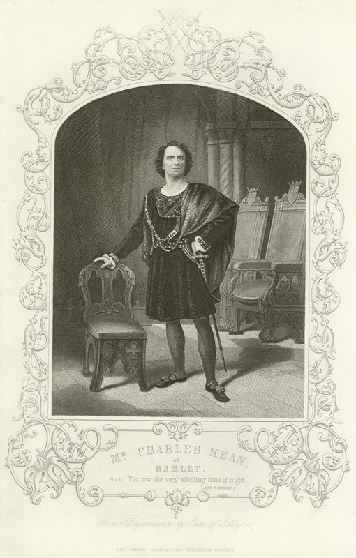 Mr. Charles Kean als Hamlet, Hamlet, Akt III, Szene II von English School