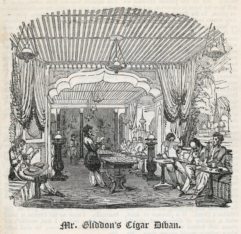 Mr. Gliddons Zigarren-Divan, King Street, Covent Garden von English School