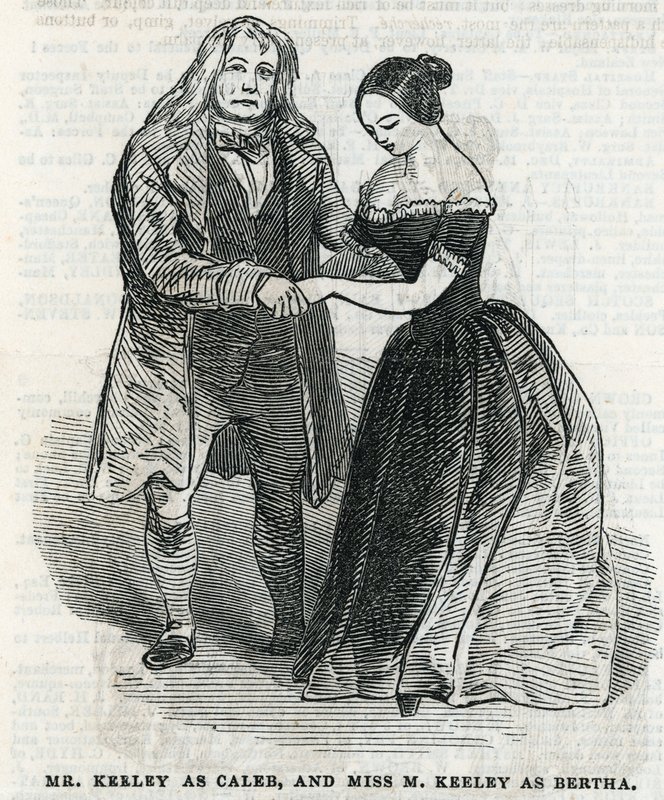 Herr Keeley als Caleb und Fräulein M. Keeley als Bertha von English School