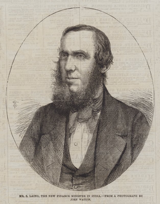 Herr S. Laing, der neue Finanzminister in Indien von English School