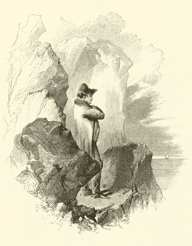 Napoleon im Exil (Gravur) von English School