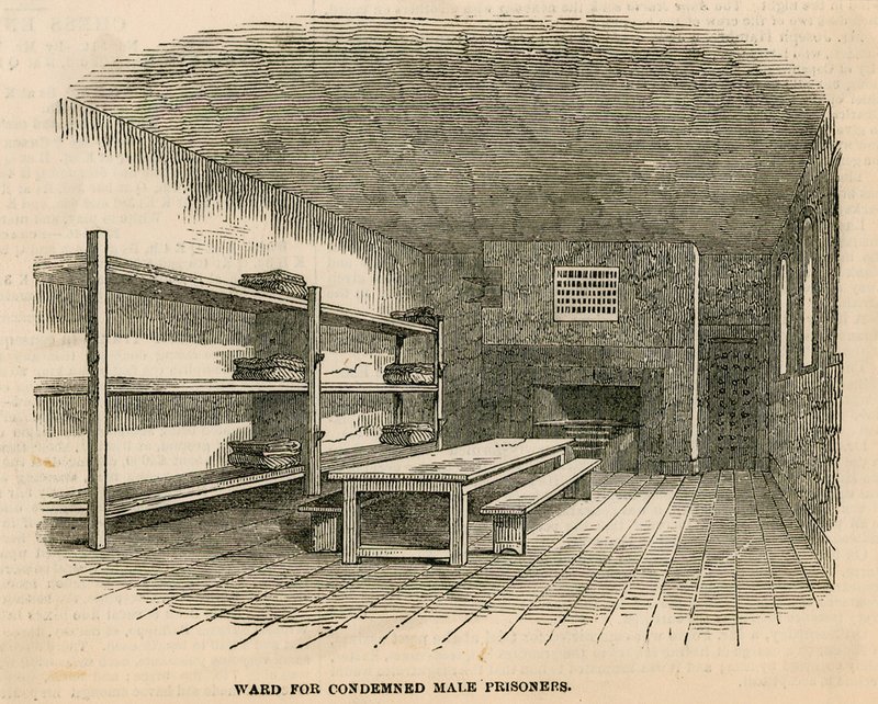 Newgate-Gefängnis. Abteilung für zum Tode Verurteilte von English School