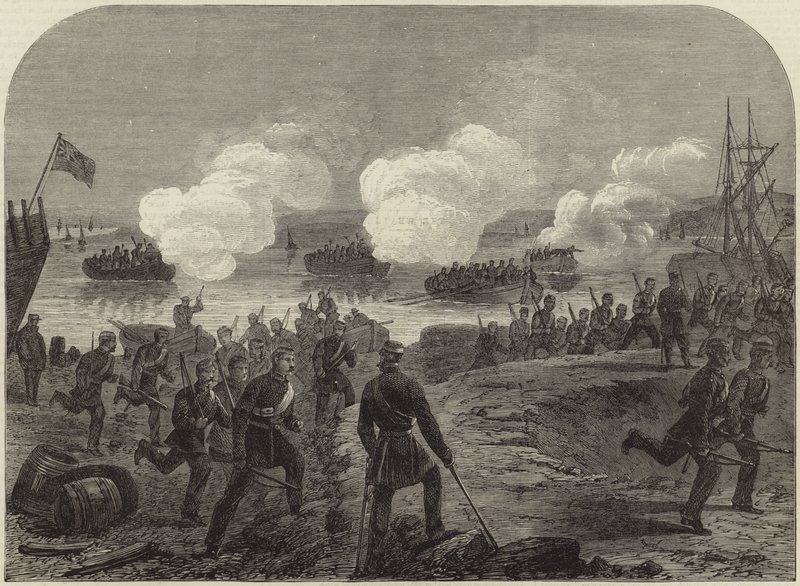 Nachtangriff der Kent Artillery Volunteers in Ore Creek von English School