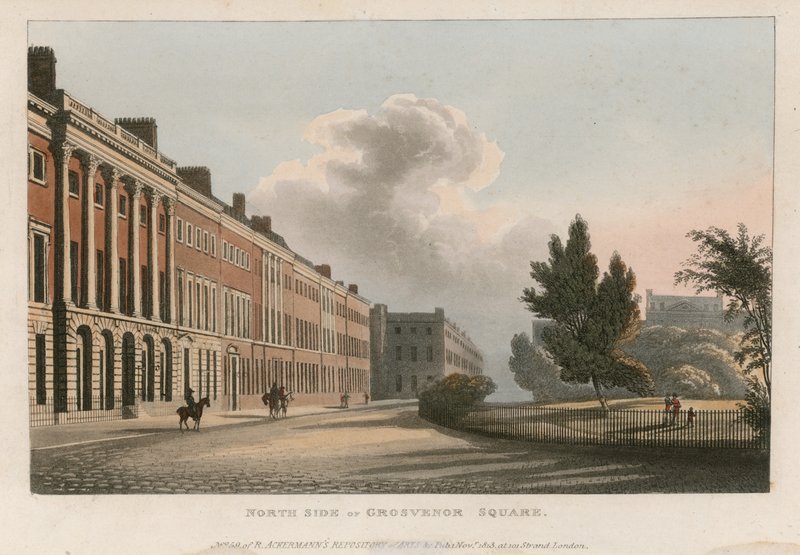 Nordseite des Grosvenor Square von English School