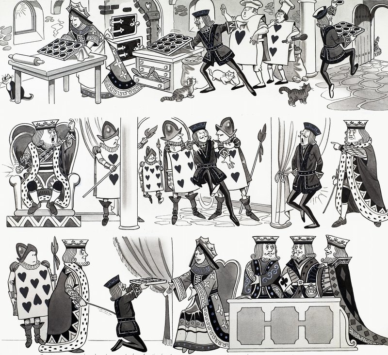 Kinderreim-Illustration: Herz-Königin von English School