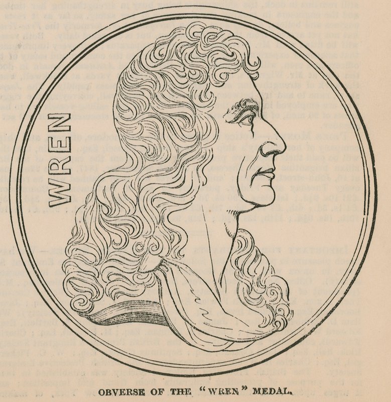 Vorderseite der Wren-Medaille von English School