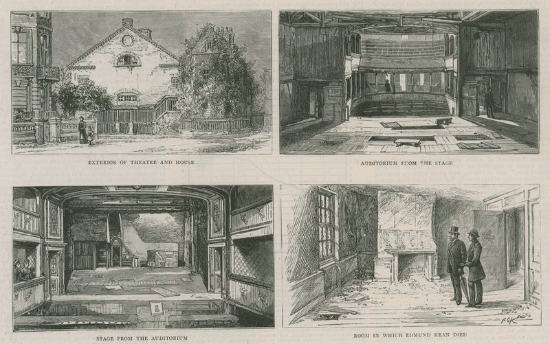 Altes Richmond Theatre und Edmund Keans Haus, jetzt abgerissen von English School