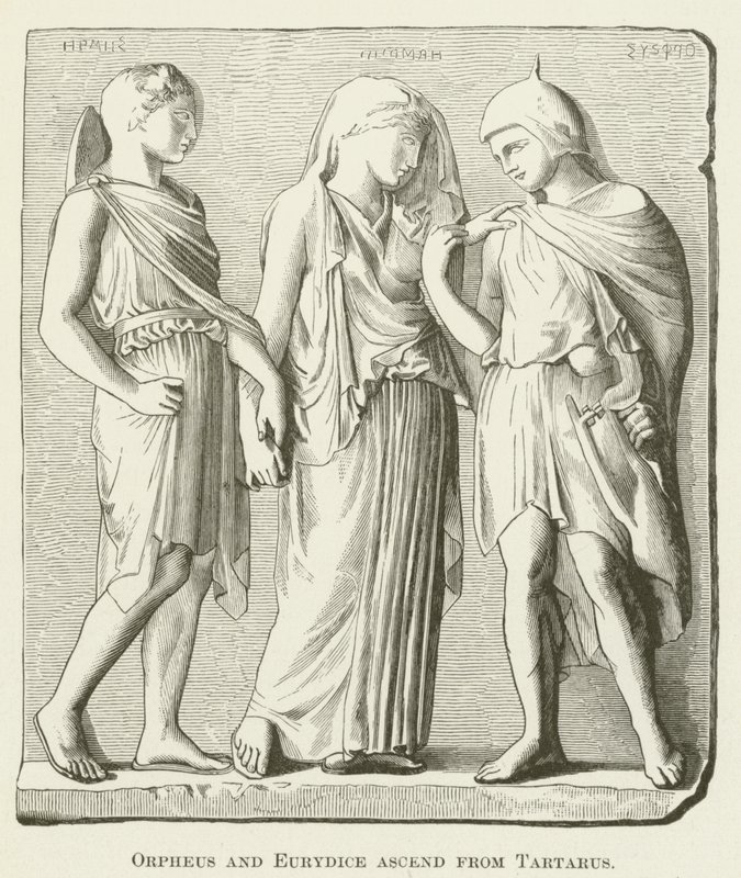 Orpheus und Eurydike steigen aus dem Tartarus auf von English School