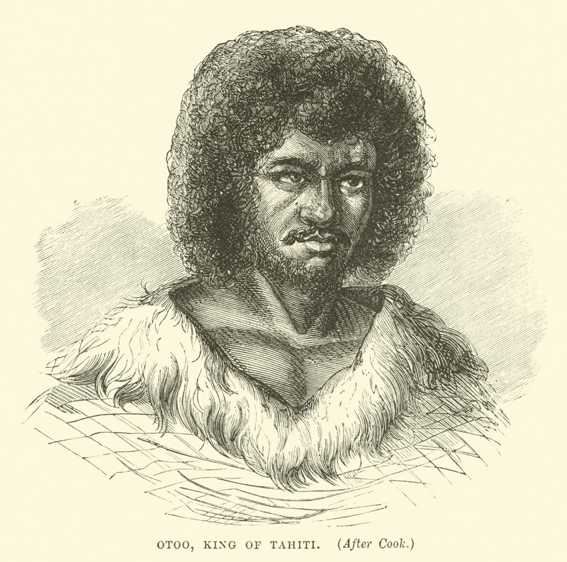 Otoo, König von Tahiti, nach Cook von English School