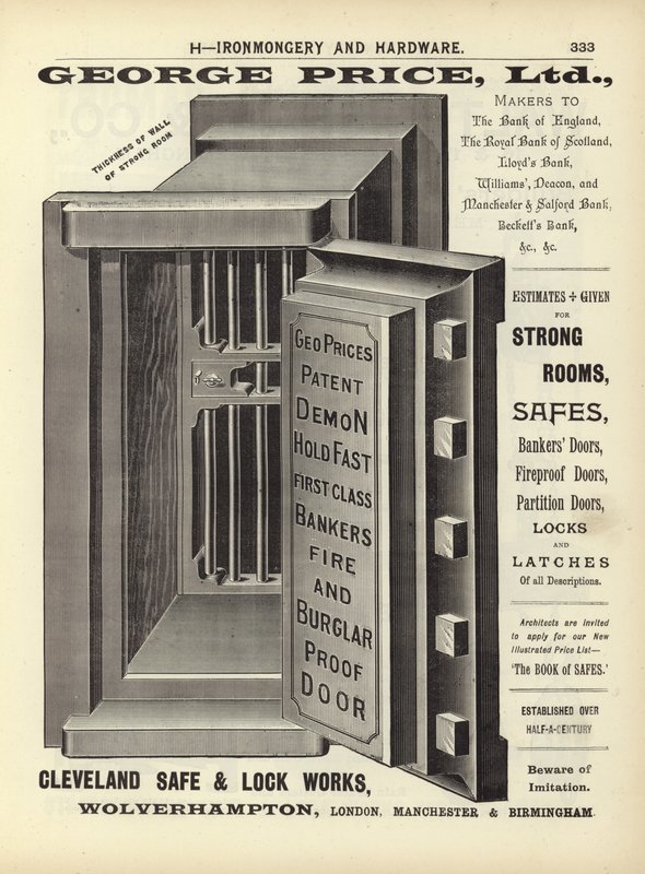 Seite aus dem Kompendium der Architekten, Vermesser und Ingenieure 1892 von English School