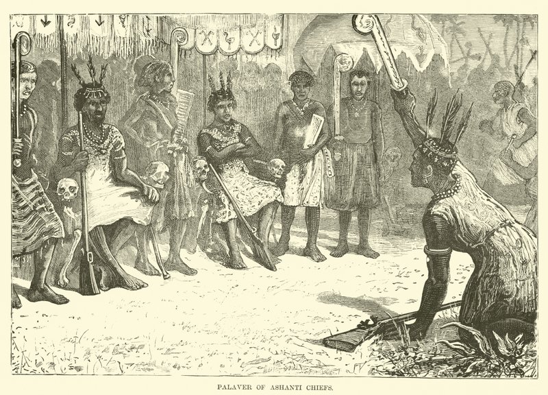 Palaver der Ashanti-Häuptlinge von English School