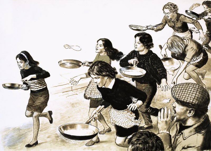 Pfannkuchenrennen von English School