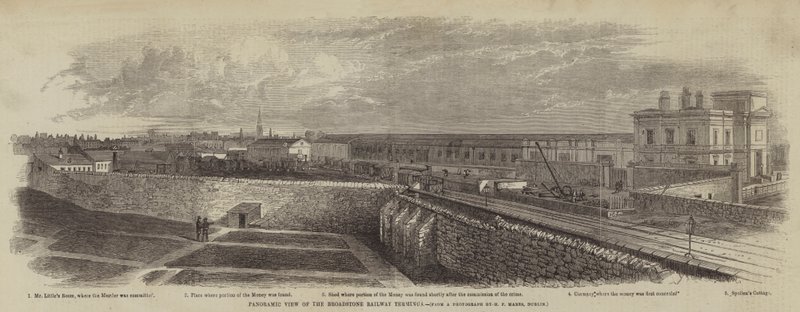 Panoramablick auf den Broadstone-Bahnhof von English School