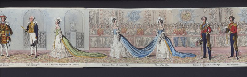 Teil des Panoramas der Hochzeit von Königin Victoria, ca. 1840 von English School