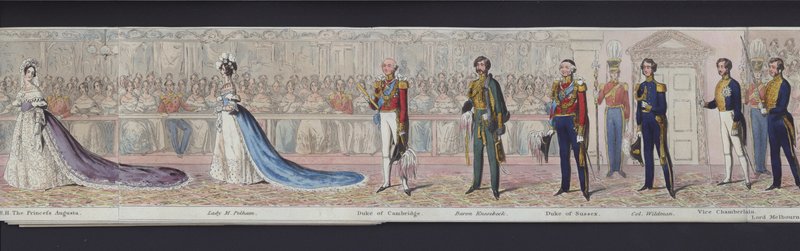 Teil des Panoramas der Hochzeit von Königin Victoria, ca. 1840 von English School