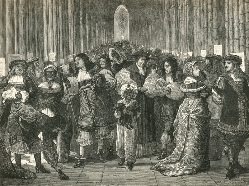 Pauls Walk zur Zeit von König Karl II. von English School
